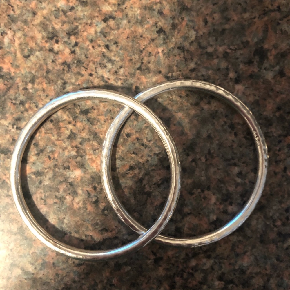 Silpada Hammered Bangles